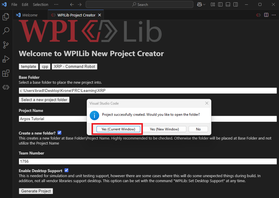 Yes (Current Window)
